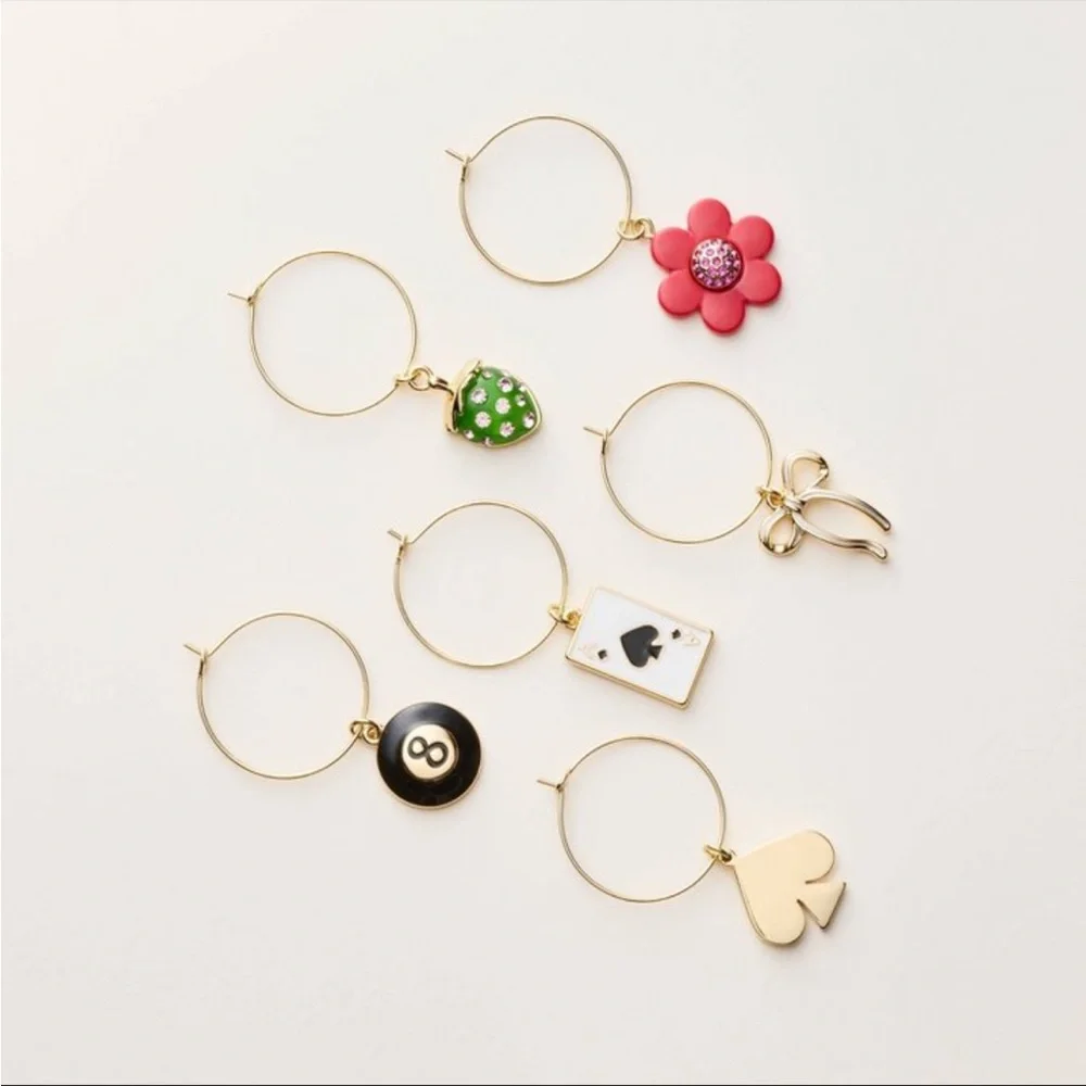 kate spade new york x Target Mixed Novelty Wine Charms NIB